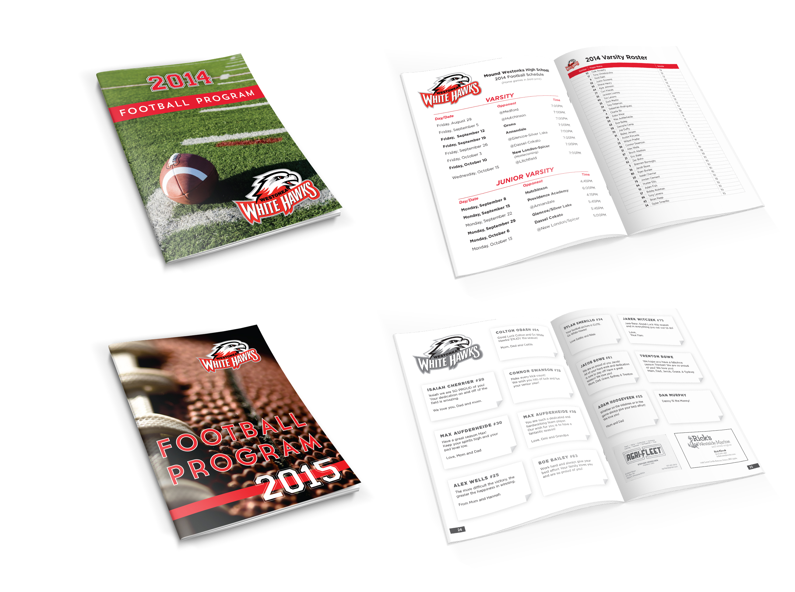 Westonka White Hawks Football Programs width=